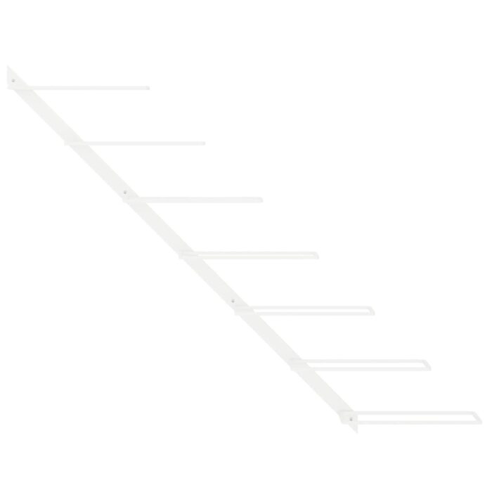 Casier à vin mural pour 7 bouteilles Blanc Fer – Image 2