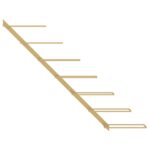 Casier à vin mural pour 7 bouteilles Doré Fer – Image 2