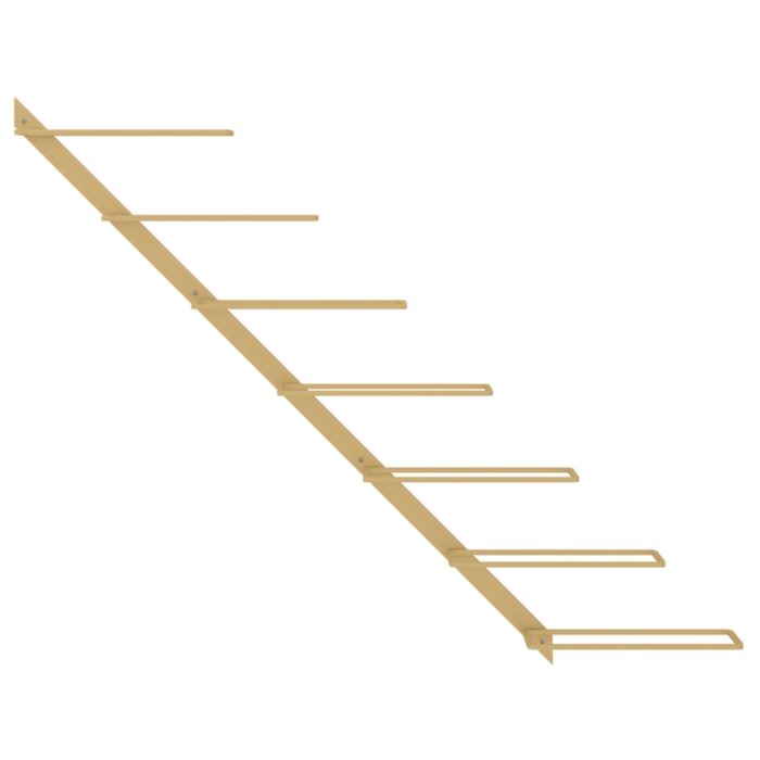 Casier à vin mural pour 7 bouteilles Doré Fer – Image 2