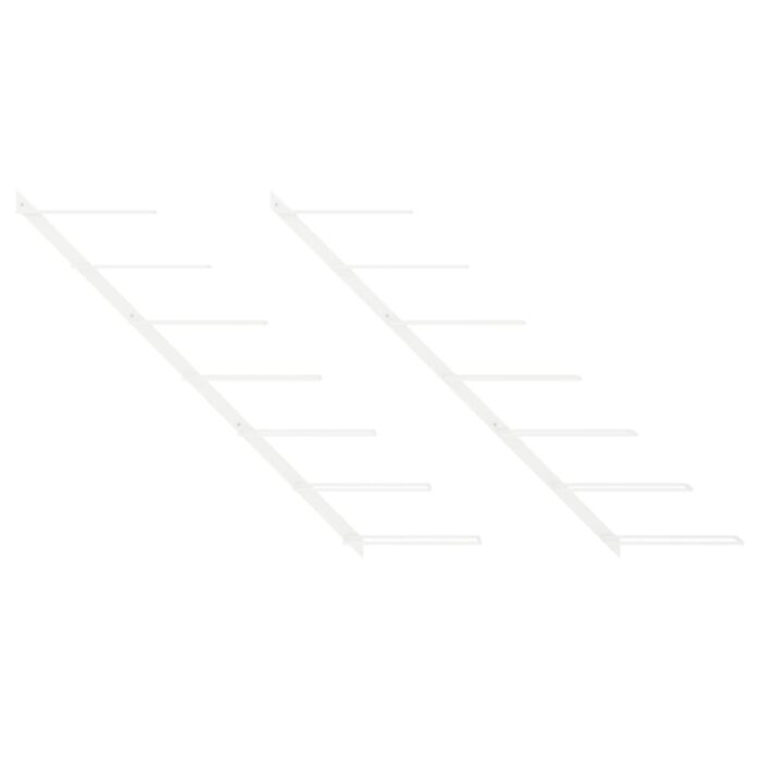 Casier à vin mural pour 7 bouteilles 2 pcs Blanc Métal – Image 2