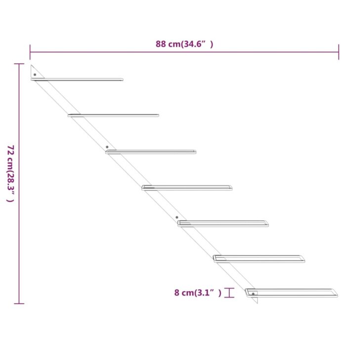 Casier à vin mural pour 7 bouteilles 2 pcs Blanc Métal – Image 3