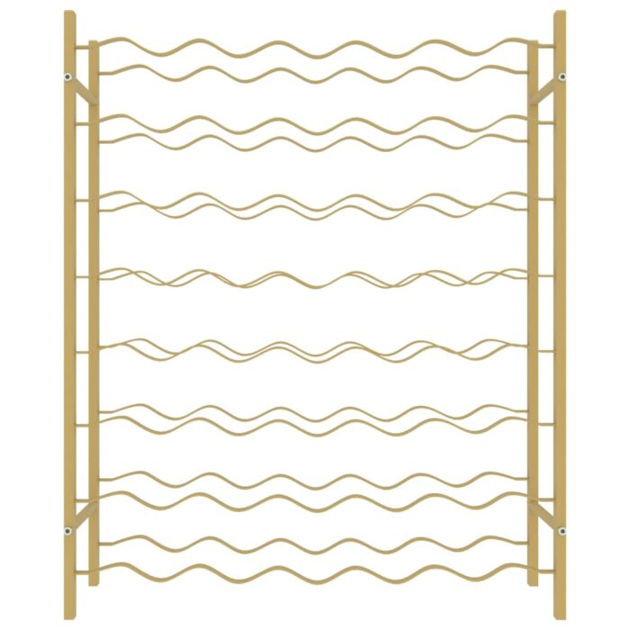 Casier à bouteilles pour 48 bouteilles Doré Métal – Image 2