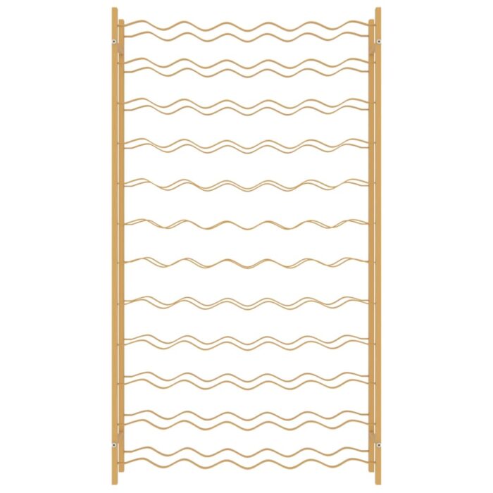 Casier à bouteilles pour 72 bouteilles Doré Métal – Image 2