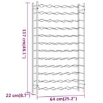 Casier à bouteilles pour 72 bouteilles Doré Métal – Image 6
