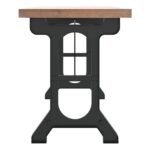 Table à dîner 110x65x82 cm Bois de sapin massif et fer – Image 2