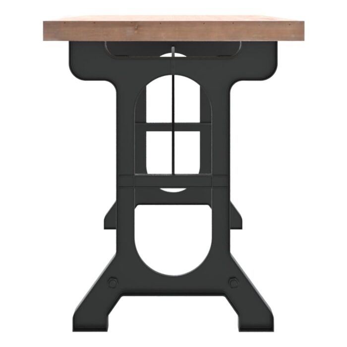 Table à dîner 110x65x82 cm Bois de sapin massif et fer – Image 2