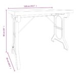 Table à dîner 110x65x82 cm Bois de sapin massif et fer – Image 4