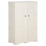 Armoire plastique 79x43x125 cm design bois glace à la vanille