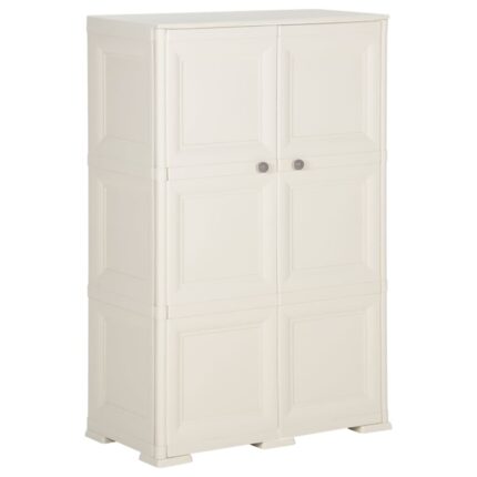 Armoire plastique 79x43x125 cm design bois glace à la vanille