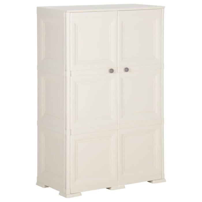 Armoire plastique 79x43x125 cm design bois glace à la vanille – Image 1