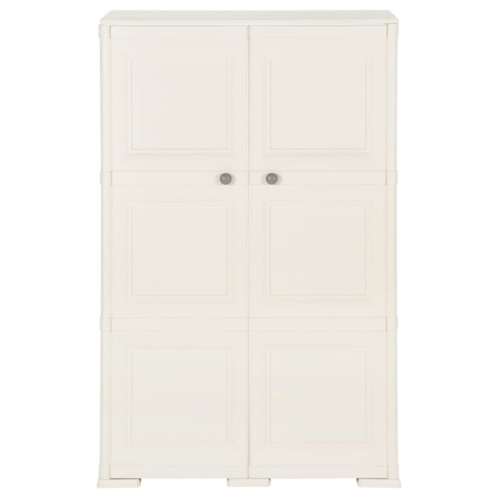 Armoire plastique 79x43x125 cm design bois glace à la vanille – Image 3