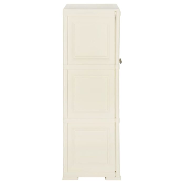 Armoire plastique 79x43x125 cm design bois glace à la vanille – Image 4