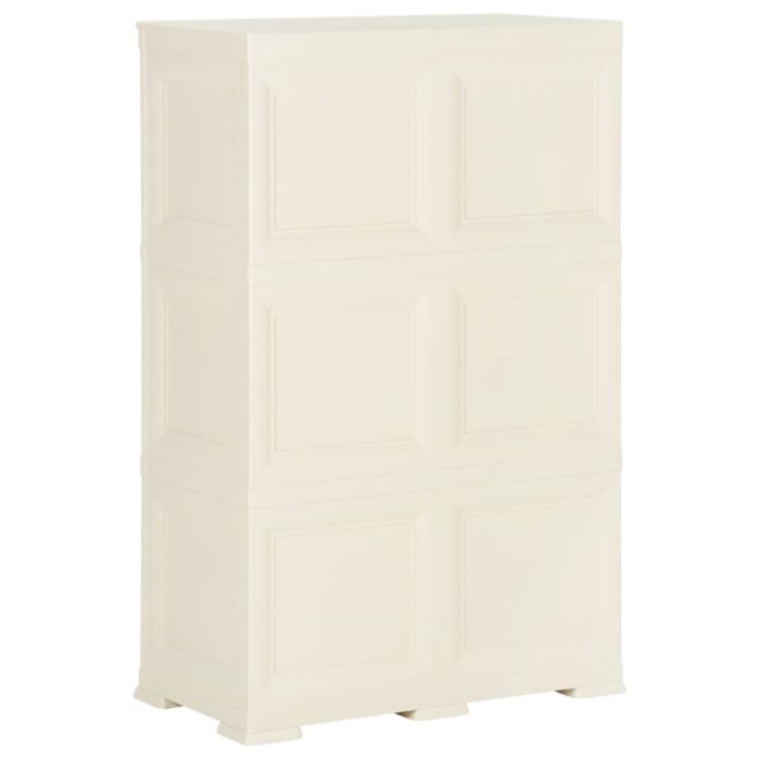 Armoire plastique 79x43x125 cm design bois glace à la vanille – Image 5
