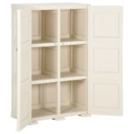 Armoire plastique 79x43x125 cm design bois glace à la vanille – Image 6