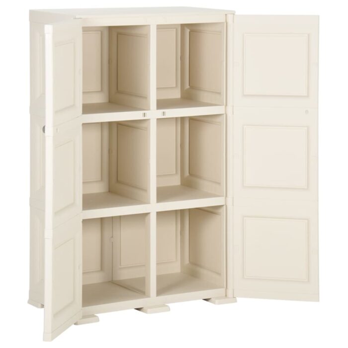 Armoire plastique 79x43x125 cm design bois glace à la vanille – Image 6