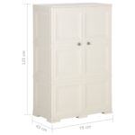 Armoire plastique 79x43x125 cm design bois glace à la vanille – Image 7