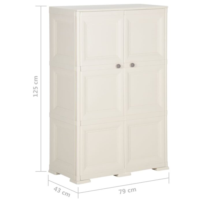 Armoire plastique 79x43x125 cm design bois glace à la vanille – Image 7