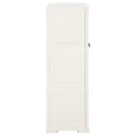 Armoire plastique 79x43x125 cm design de bois blanc angora – Image 4