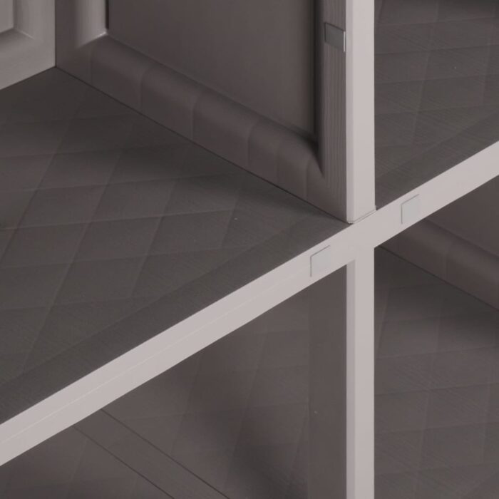 Armoire en plastique 79x43x125 cm Design de bois Gris – Image 2