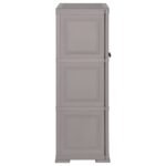 Armoire en plastique 79x43x125 cm Design de bois Gris – Image 4