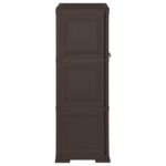 Armoire en plastique 79x43x125 cm Design de bois Marron – Image 4