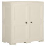 Armoire plastique 79x43x85,5 cm design bois glace à la vanille