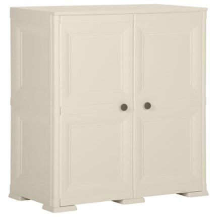 Armoire plastique 79x43x85,5 cm design bois glace à la vanille