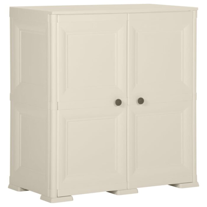 Armoire plastique 79x43x85,5 cm design bois glace à la vanille – Image 1