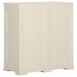 Armoire plastique 79x43x85,5 cm design bois glace à la vanille – Image 5