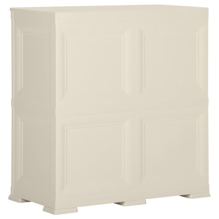 Armoire plastique 79x43x85,5 cm design bois glace à la vanille – Image 5
