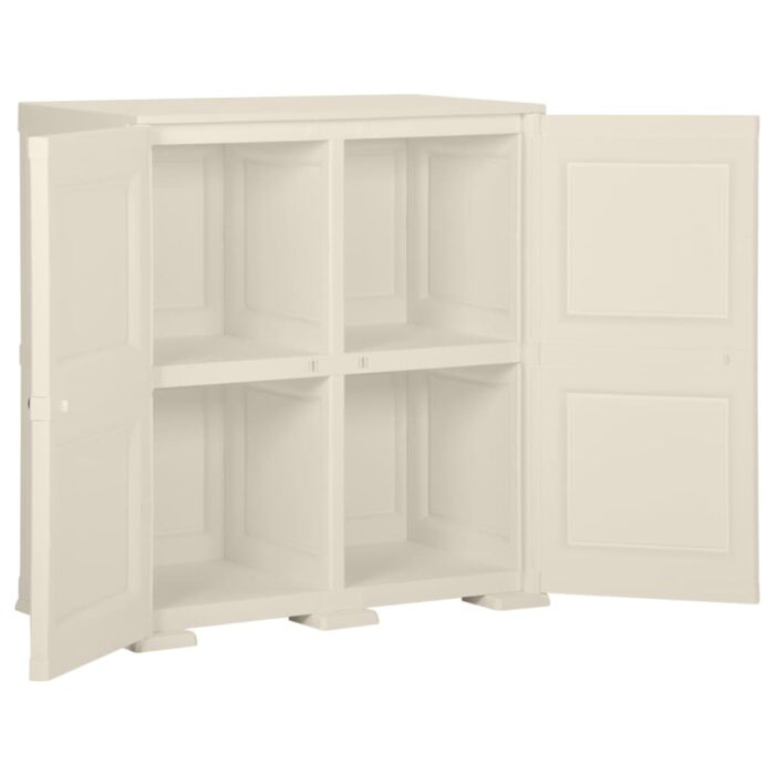 Armoire plastique 79x43x85,5 cm design bois glace à la vanille – Image 6