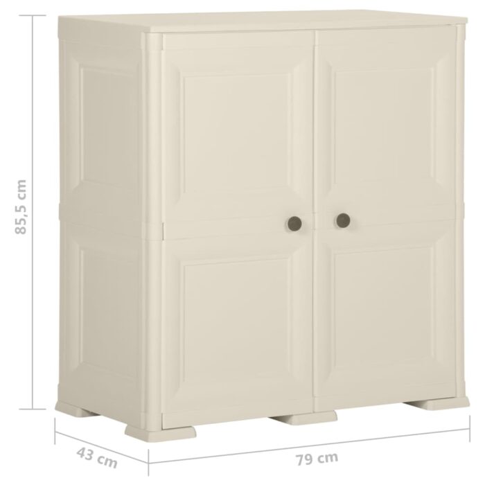 Armoire plastique 79x43x85,5 cm design bois glace à la vanille – Image 7