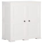 Armoire plastique 79x43x85,5 cm design de bois blanc angora