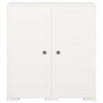 Armoire plastique 79x43x85,5 cm design de bois blanc angora – Image 3