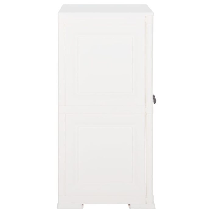 Armoire plastique 79x43x85,5 cm design de bois blanc angora – Image 4