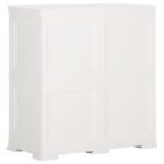 Armoire plastique 79x43x85,5 cm design de bois blanc angora – Image 5
