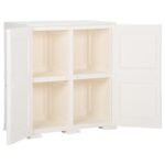 Armoire plastique 79x43x85,5 cm design de bois blanc angora – Image 6