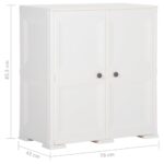 Armoire plastique 79x43x85,5 cm design de bois blanc angora – Image 7