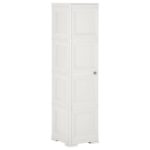 Armoire plastique 40x43x164 cm design de bois blanc angora