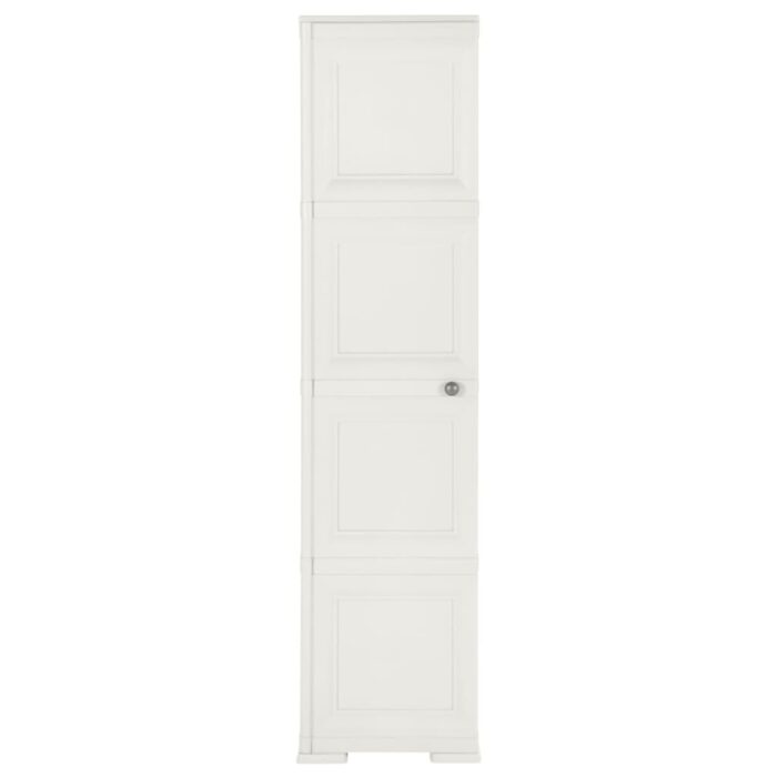 Armoire plastique 40x43x164 cm design de bois blanc angora – Image 2
