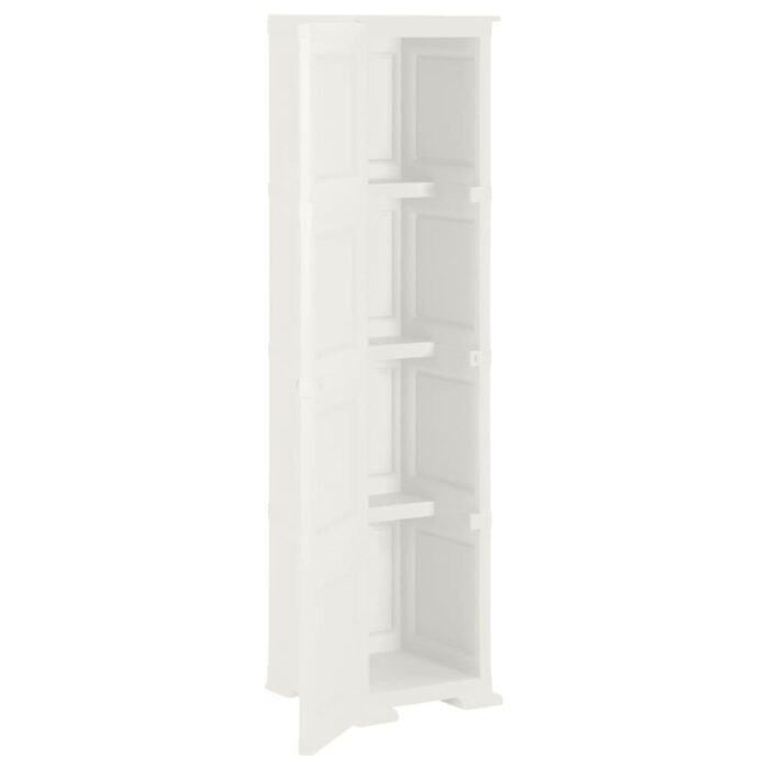 Armoire plastique 40x43x164 cm design de bois blanc angora – Image 3