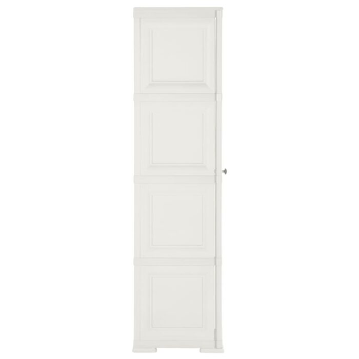 Armoire plastique 40x43x164 cm design de bois blanc angora – Image 4
