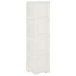 Armoire plastique 40x43x164 cm design de bois blanc angora – Image 5