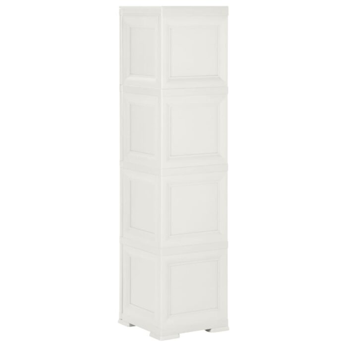 Armoire plastique 40x43x164 cm design de bois blanc angora – Image 5