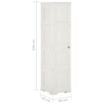Armoire plastique 40x43x164 cm design de bois blanc angora – Image 7