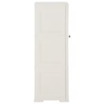 Armoire plastique 40x43x125 cm design de bois blanc angora – Image 5