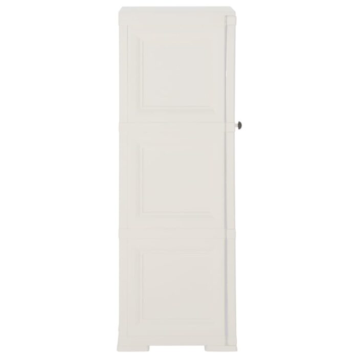 Armoire plastique 40x43x125 cm design de bois blanc angora – Image 5