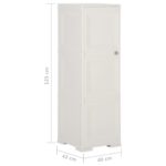 Armoire plastique 40x43x125 cm design de bois blanc angora – Image 7
