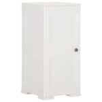 Armoire plastique 40x43x85,5 cm design de bois blanc angora