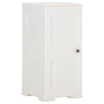 Armoire plastique 40x43x85,5 cm design de bois blanc angora